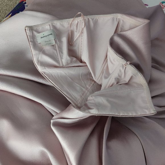 Satin Blush Special Occasion Ballgown w/ Full Skirt (6) by BHLDN - Picture 6 of 8